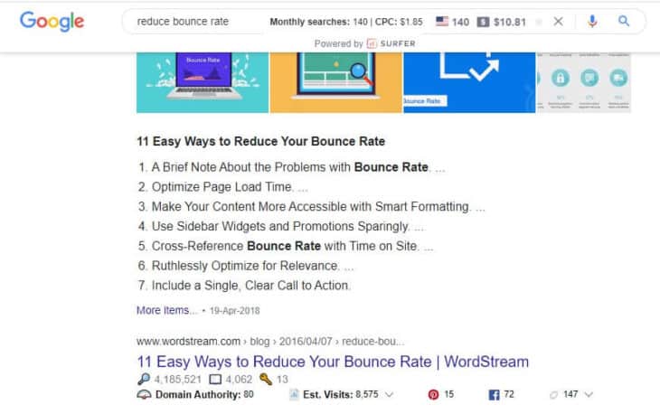 list featured snippet
