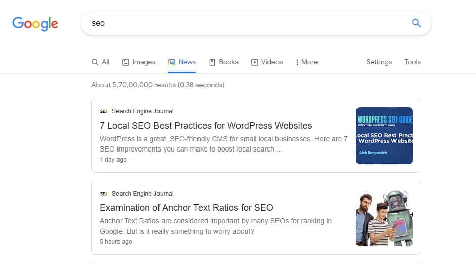 google news feed to find guest blog post ideas