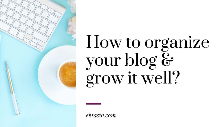 how to organize your blog and grow it well