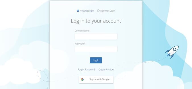 bluehost login page