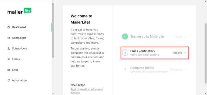 verify email address How To Create An Email List For Your Blog With Mailerlite?