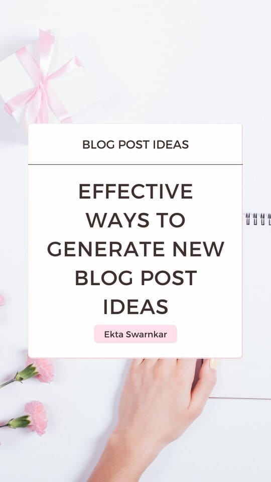 how to generate blog post ideas 