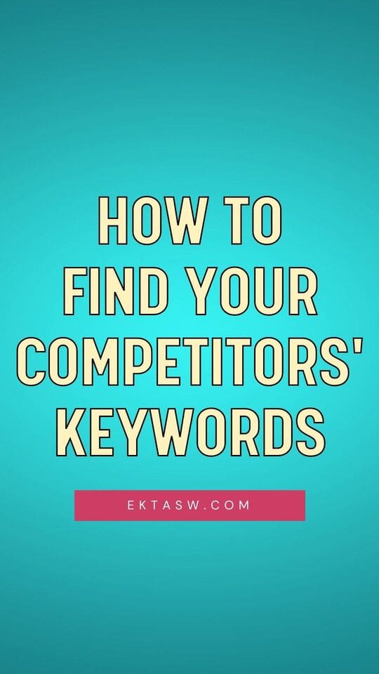 how to check your competitors' keywords