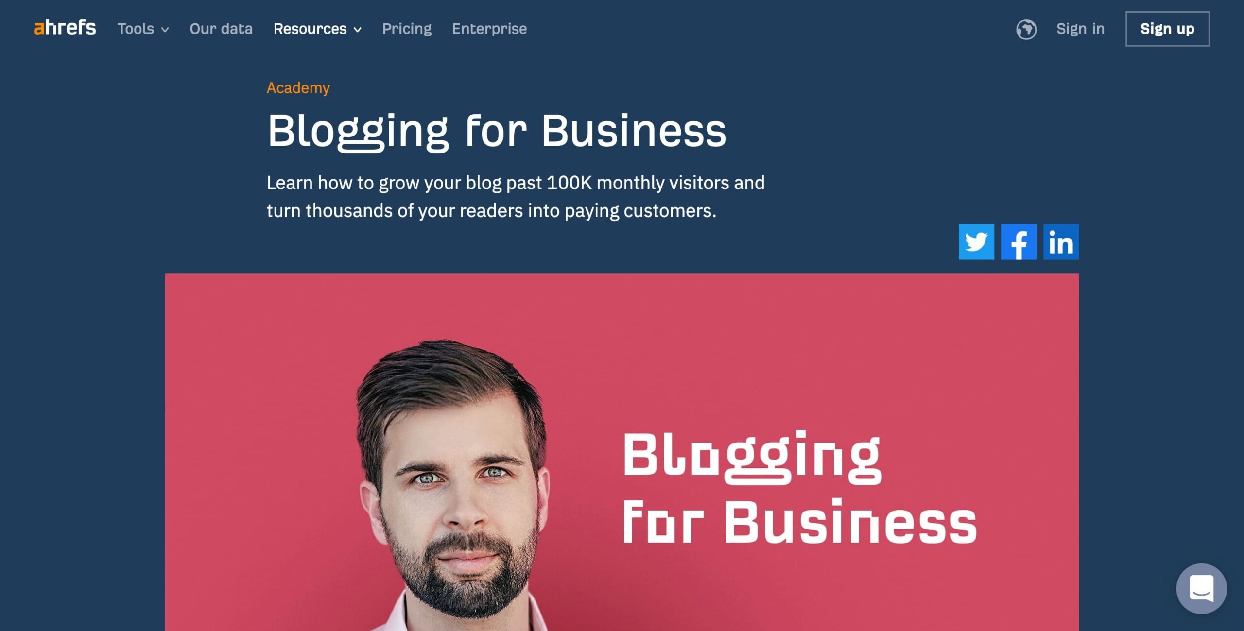 blogging for business free seo course